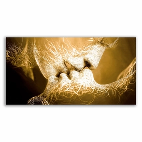 Kiss Gold framed mural artwork