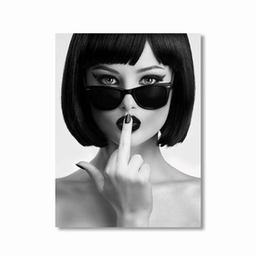 Kiss this black velvet by David Drake framed mural artwork
