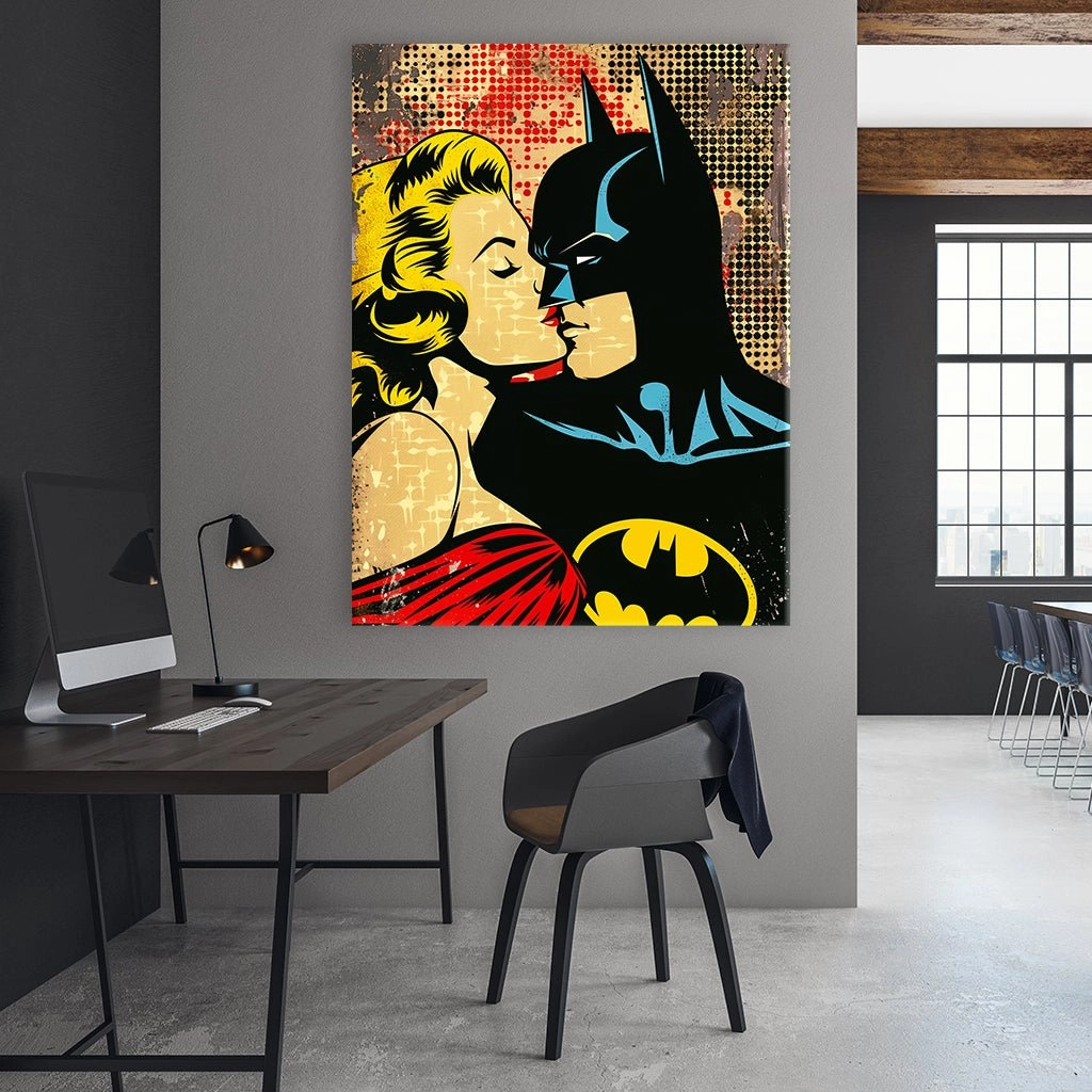 Kissing Batman by Frank Daske