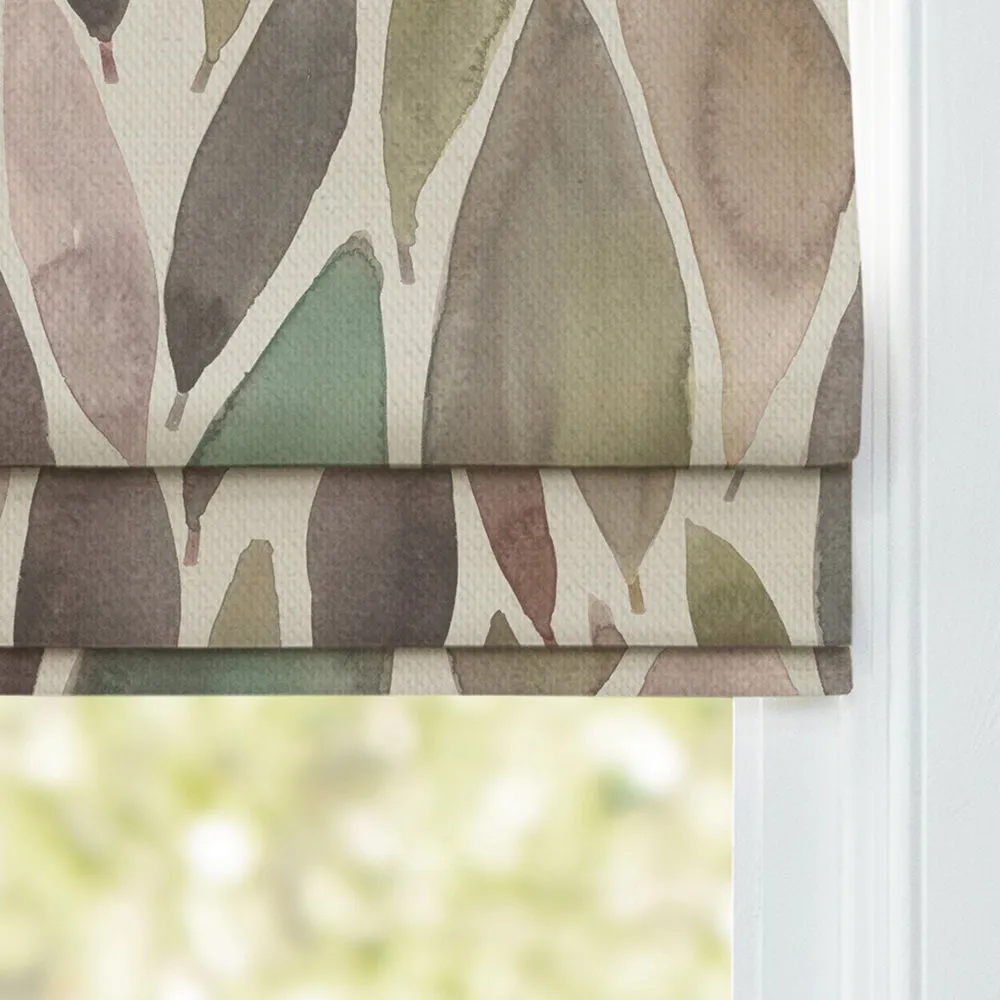 Koyo Printed Cotton Made to Measure Roman Blinds Granite