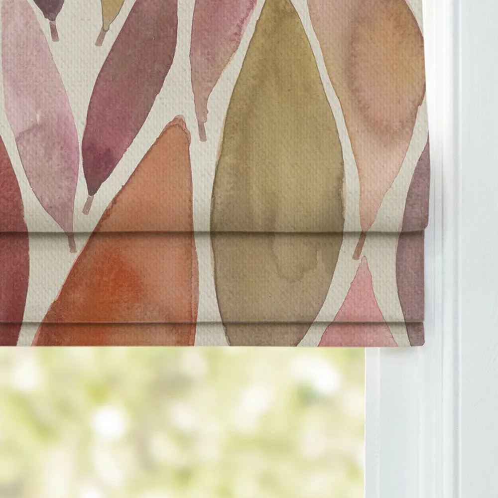 Koyo Printed Cotton Made to Measure Roman Blinds Mulberry