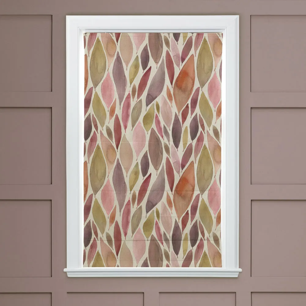 Koyo Printed Cotton Made to Measure Roman Blinds Mulberry