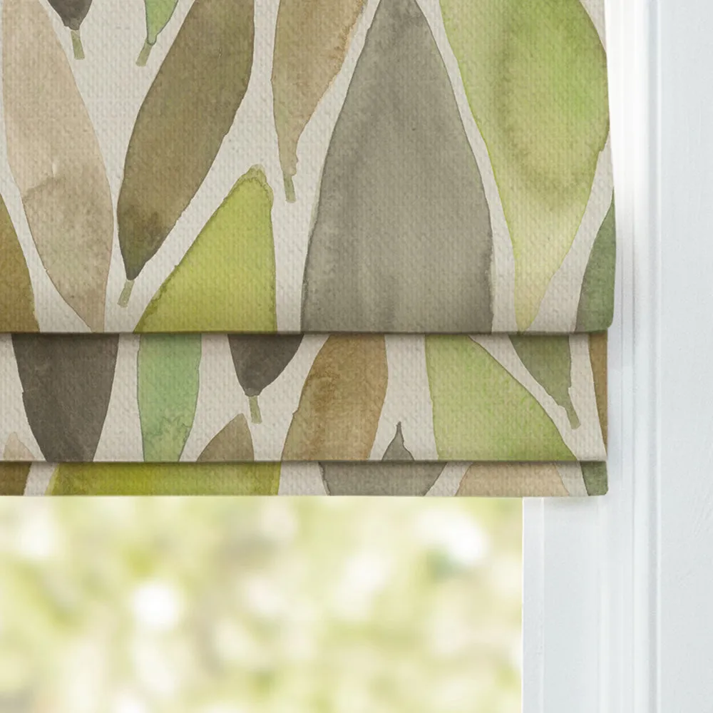 Koyo Printed Cotton Made to Measure Roman Blinds Sage
