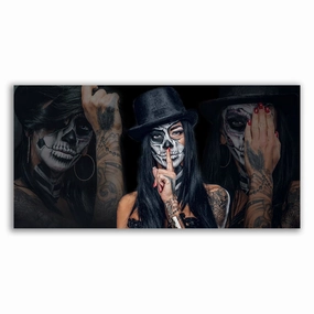 La Catrina Trio framed mural artwork