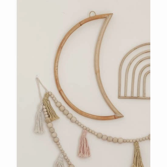 La Luna Rattan Wall Decor minimalist art object  