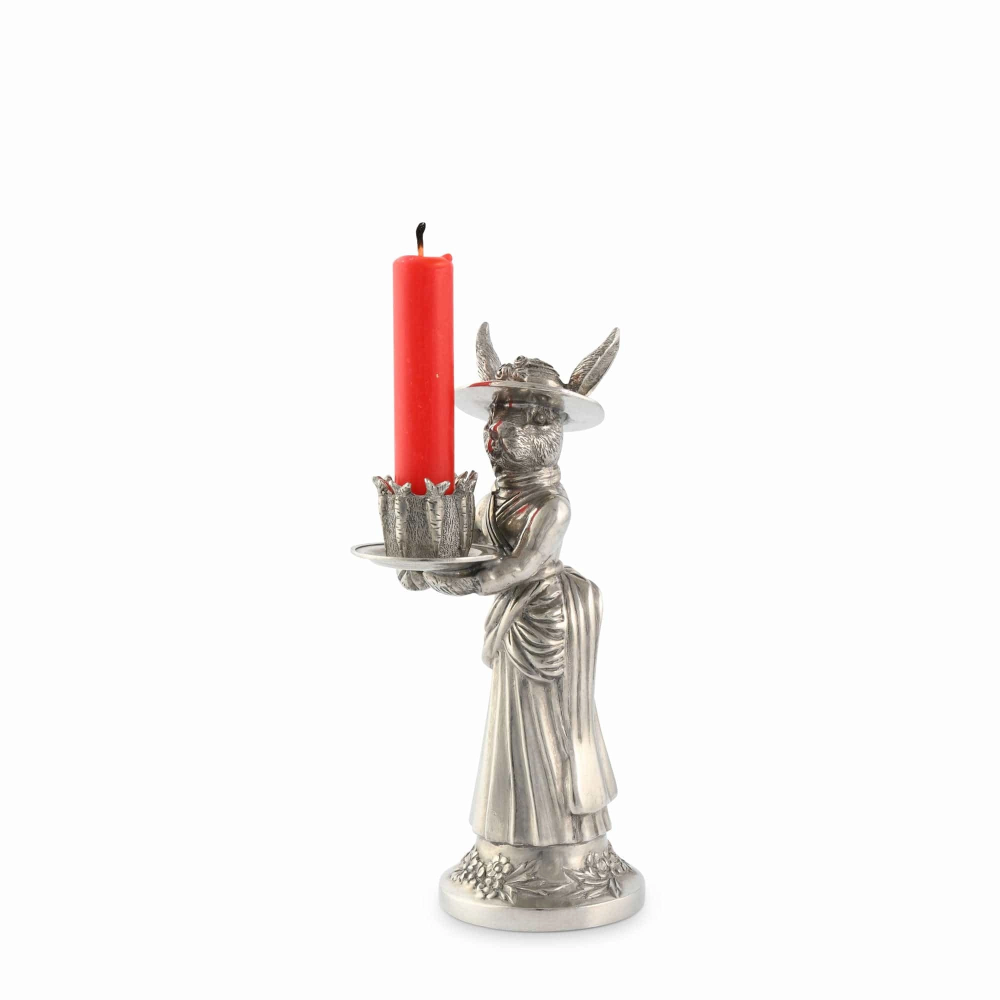 Lady Hare Short Candlestick mini desktop sculpture