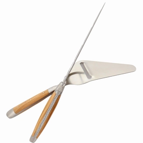Laguiole Cheese Set "Barthlemy" in Olive Wood Handle cute desktop display