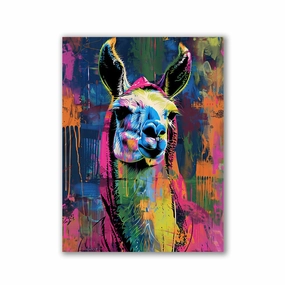 Lama by Daniel Dec framed mural artwork