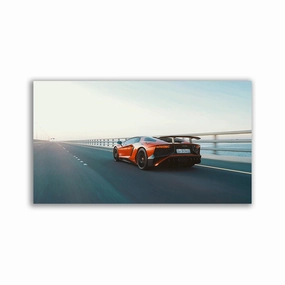 Lambo framed mural artwork