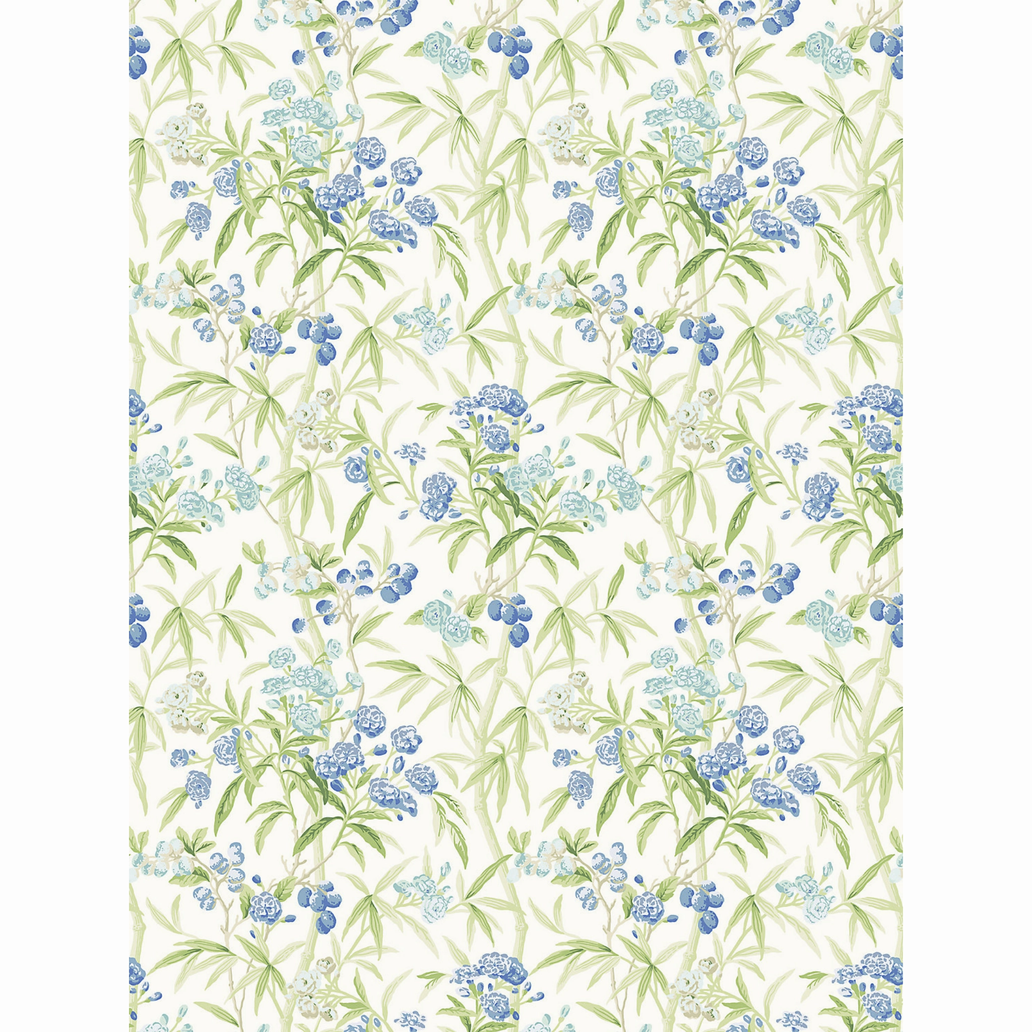 Lanai Wallcovering in Lagoon in Blue, Green, Aqua & Cream