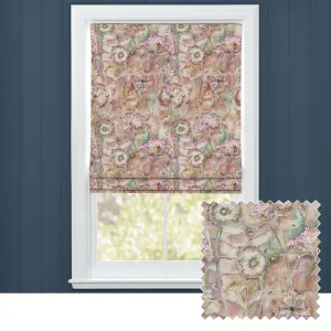 Langdale Printed Cotton Made to Measure Roman Blinds Russett chic floor carpet  