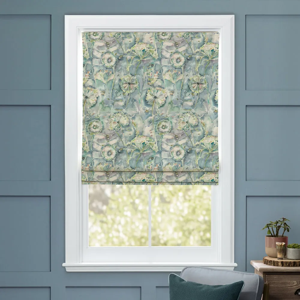 Langdale Printed Cotton Made to Measure Roman Blinds Teal