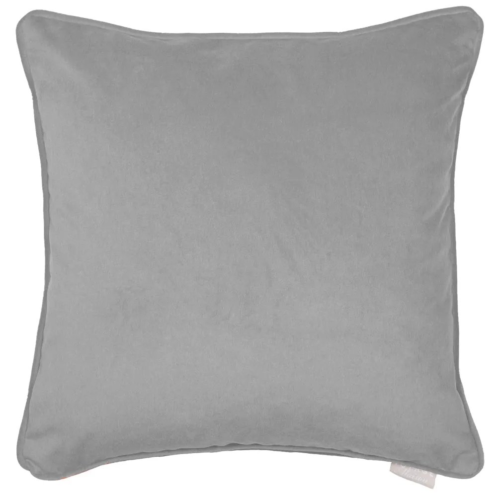 Lapis Velvet Cushion Silver