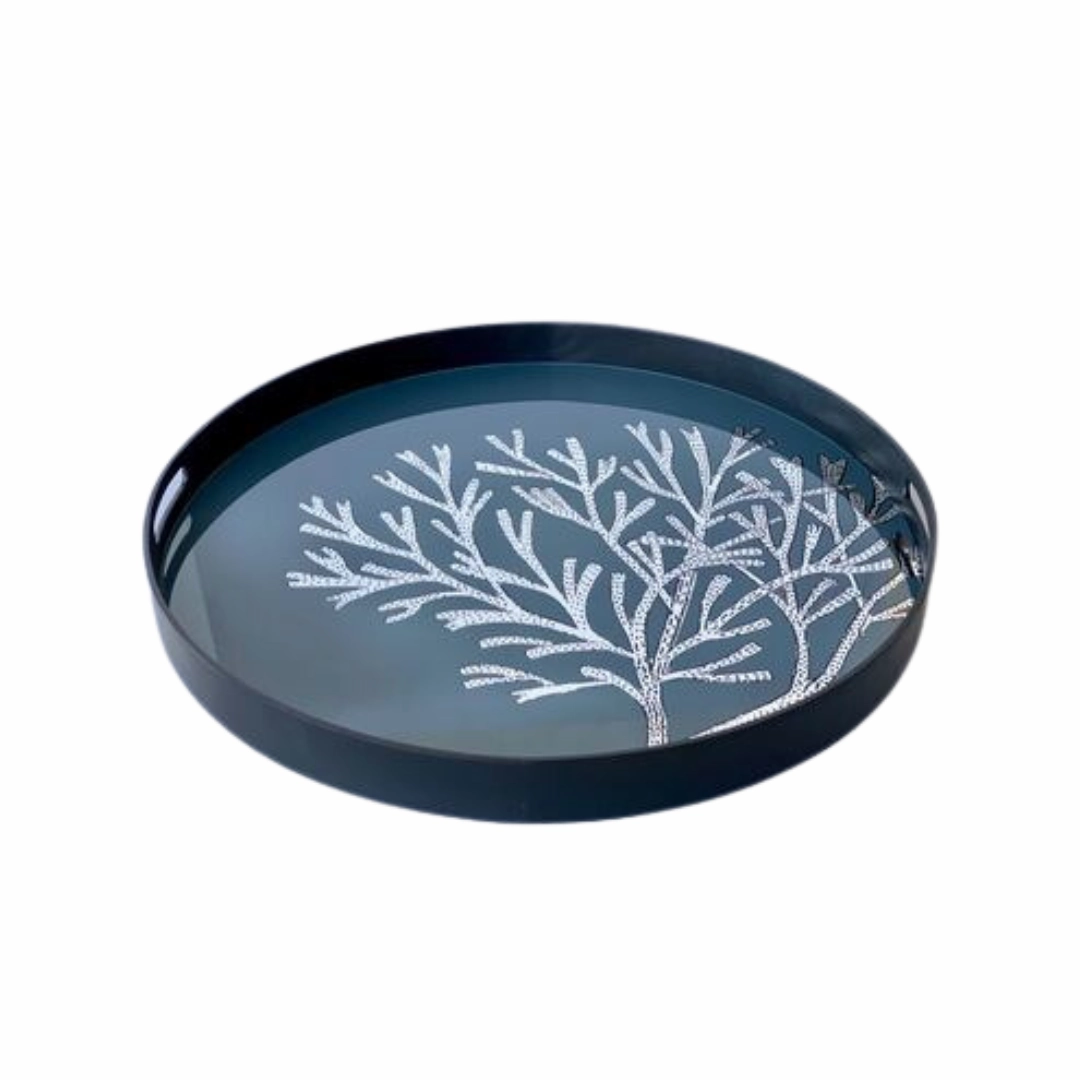 LARGE BLUE & BLACK TWIG TRAY 6X61.5CM decorative home ornament