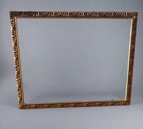 LARGE CARVED WOOD AND COMPOSITION FRAME artistic wall mural