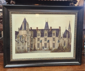 LARGE  CHATEAU PRINT- NOT OLD artistic wall mural