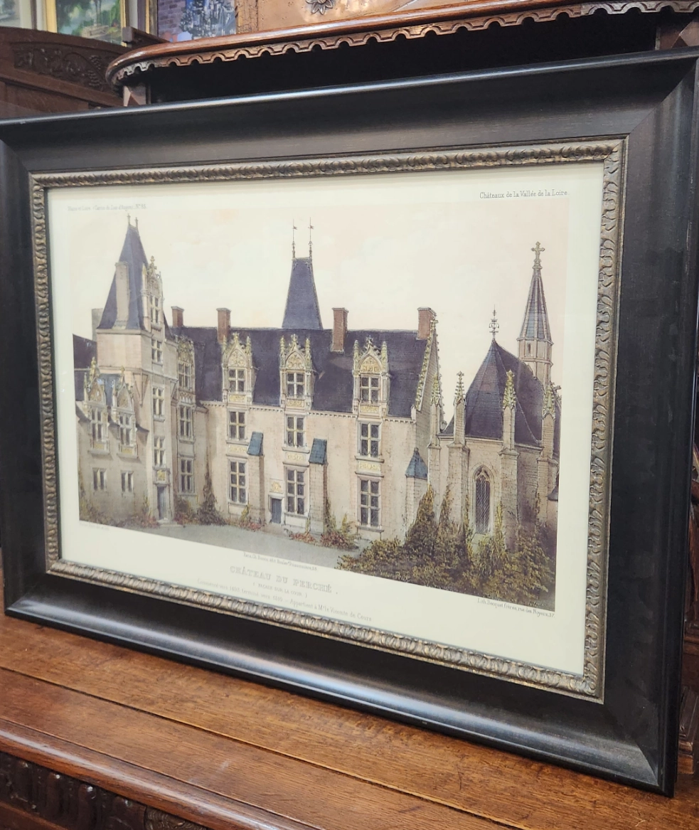 LARGE  CHATEAU PRINT- NOT OLD