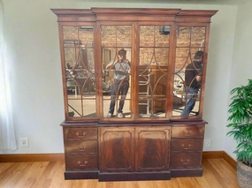 LARGE FEDERAL STYLE CHINA/DISPLAY CABINET artistic wall mural