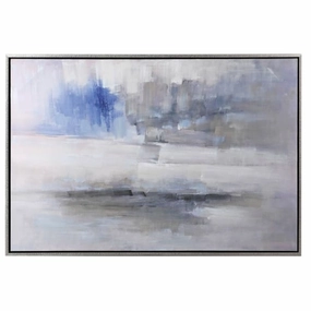Large Framed Abstract Coastal View Picture 158cm modern mural painting