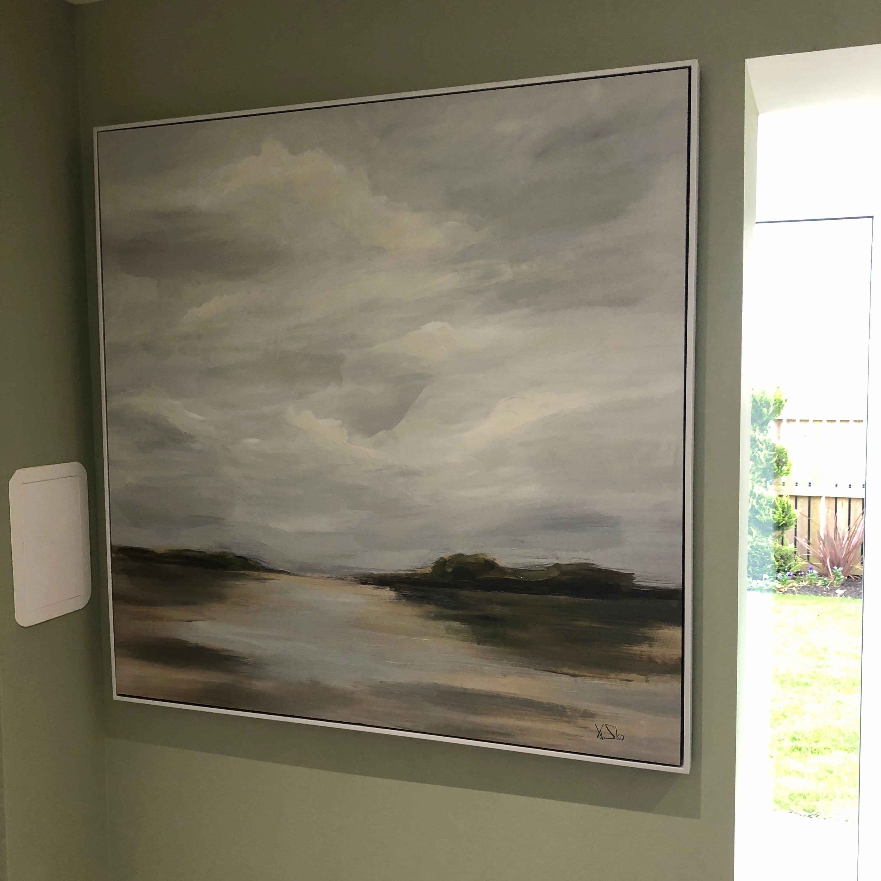 Large Square Clear Pathway Canvas 108cm modern mural painting