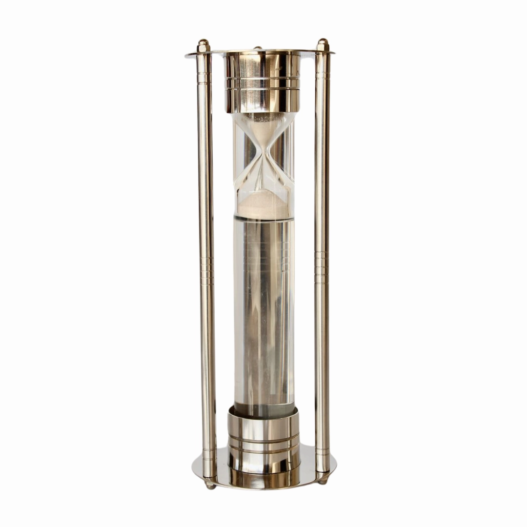LARGE STEEL LIQUID SAND TIMER 28X10.5CM decorative home ornament