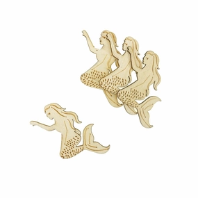 Laser-Cut Wood Shapes, 2-inch, 12-count, Natural wooden room decoration