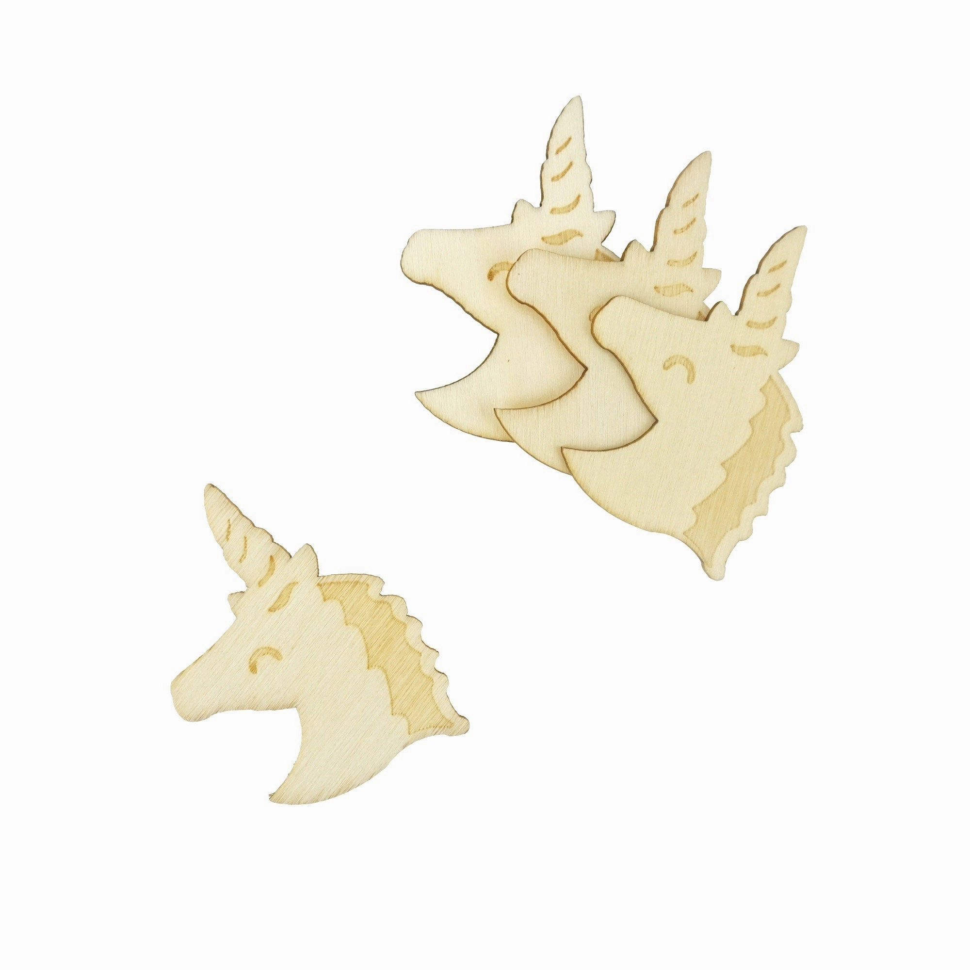 Laser-Cut Wood Shapes, 2-inch, 12-count, Natural
