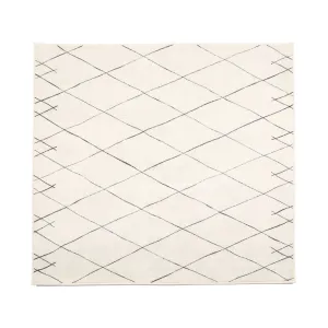 Lattice Carpet Rug Large Ivory 1900D1900 neutral everyday carpet