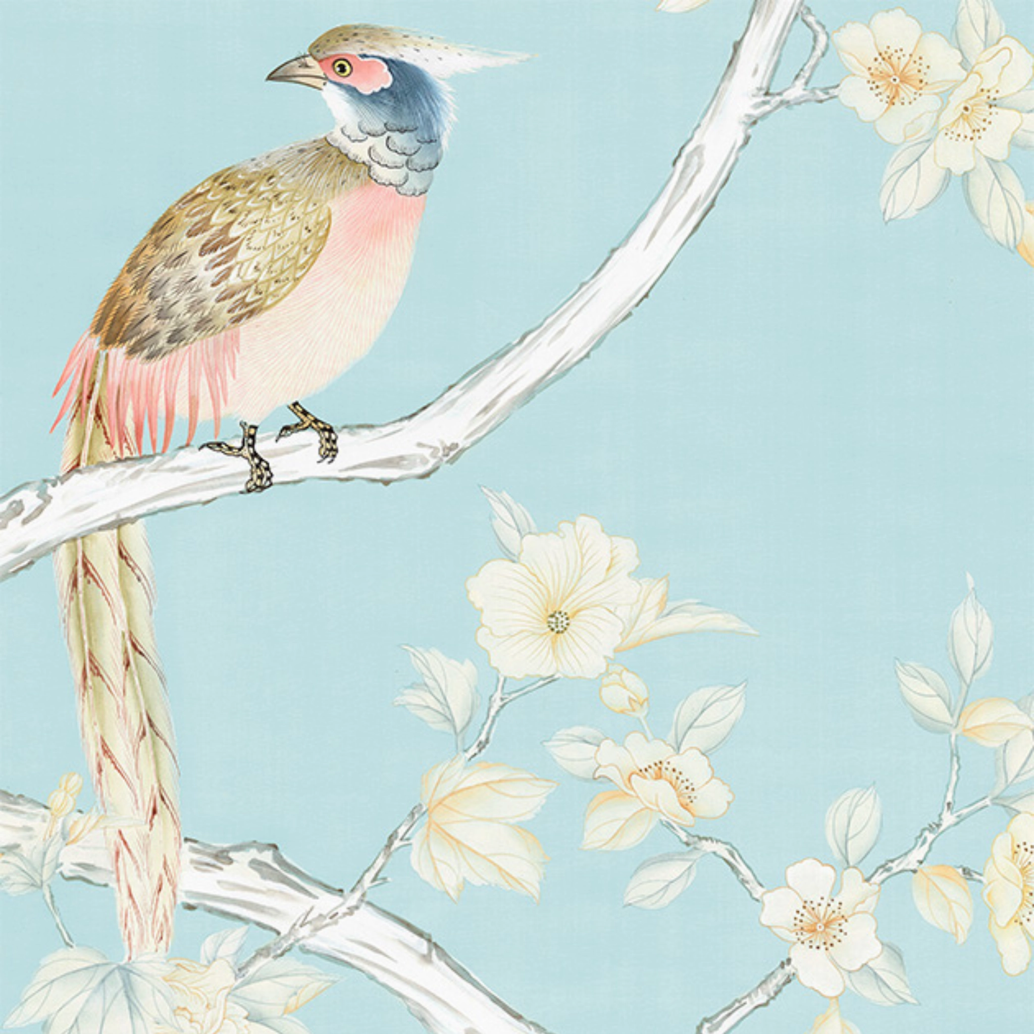 Lavena Chinoiserie Mural Wallpaper Panels paper wall covering