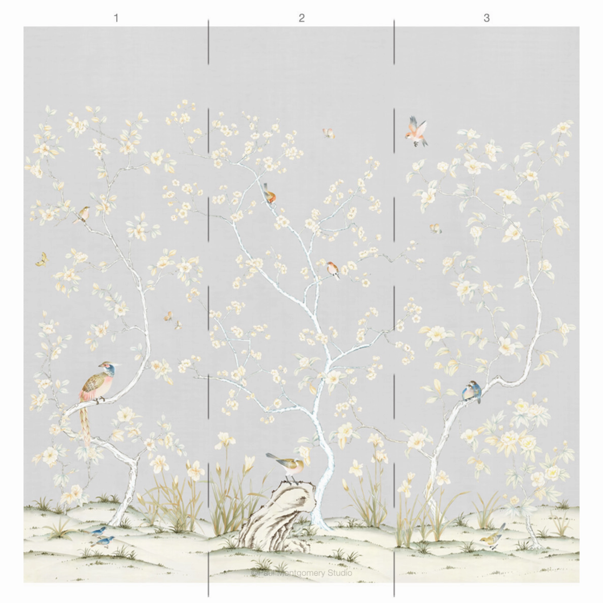 Lavena Chinoiserie Mural Wallpaper Panels