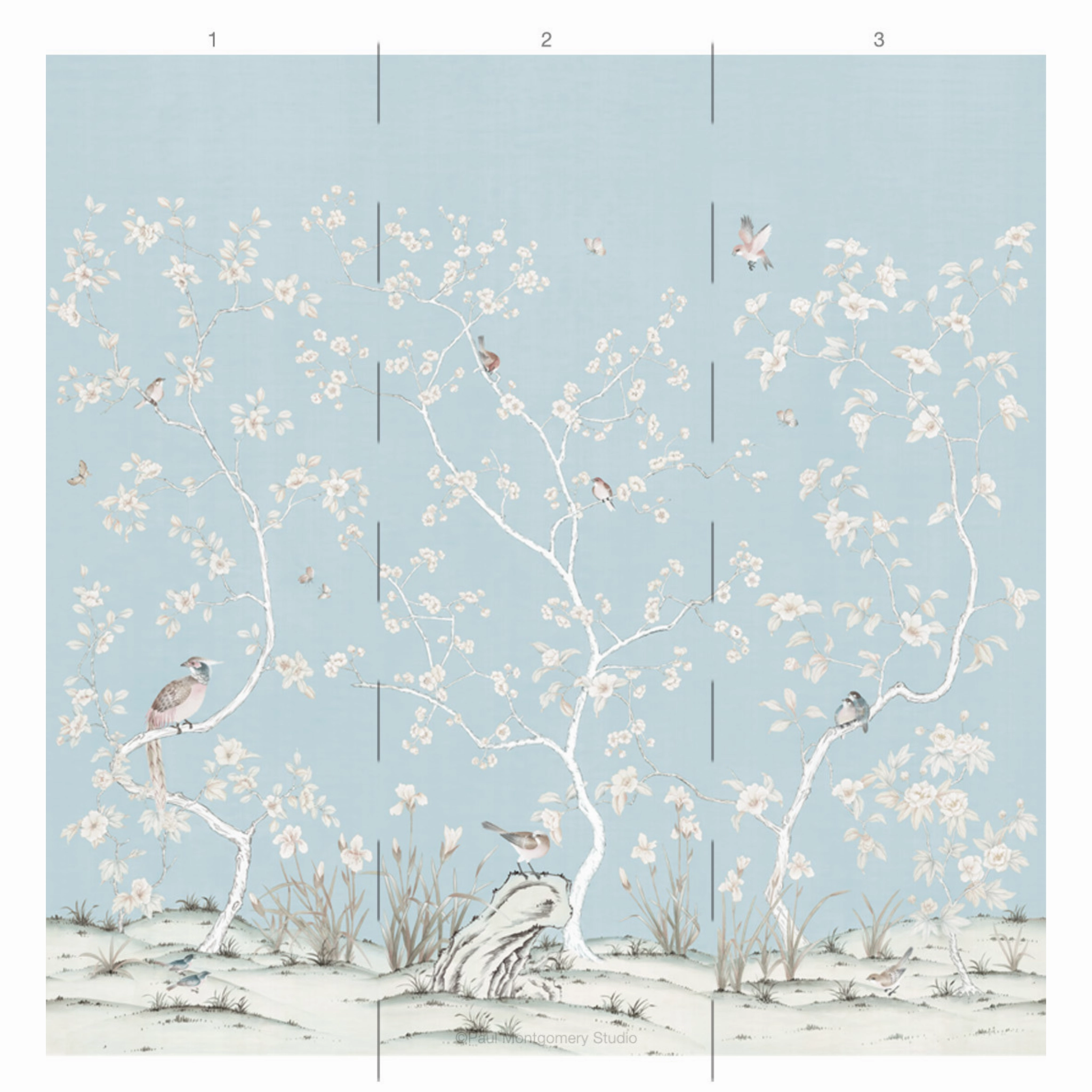 Lavena Chinoiserie Mural Wallpaper Panels