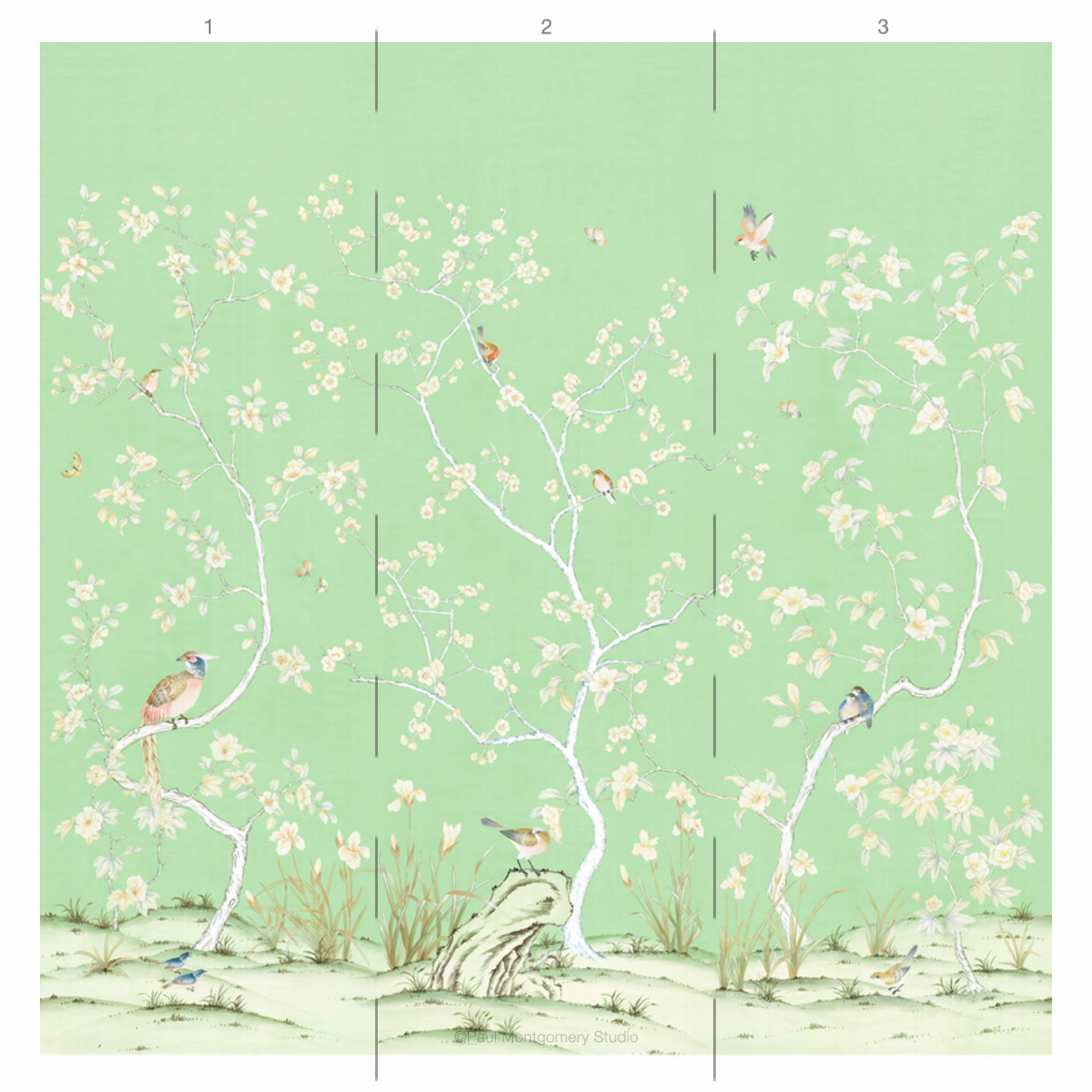 Lavena Chinoiserie Mural Wallpaper Panels