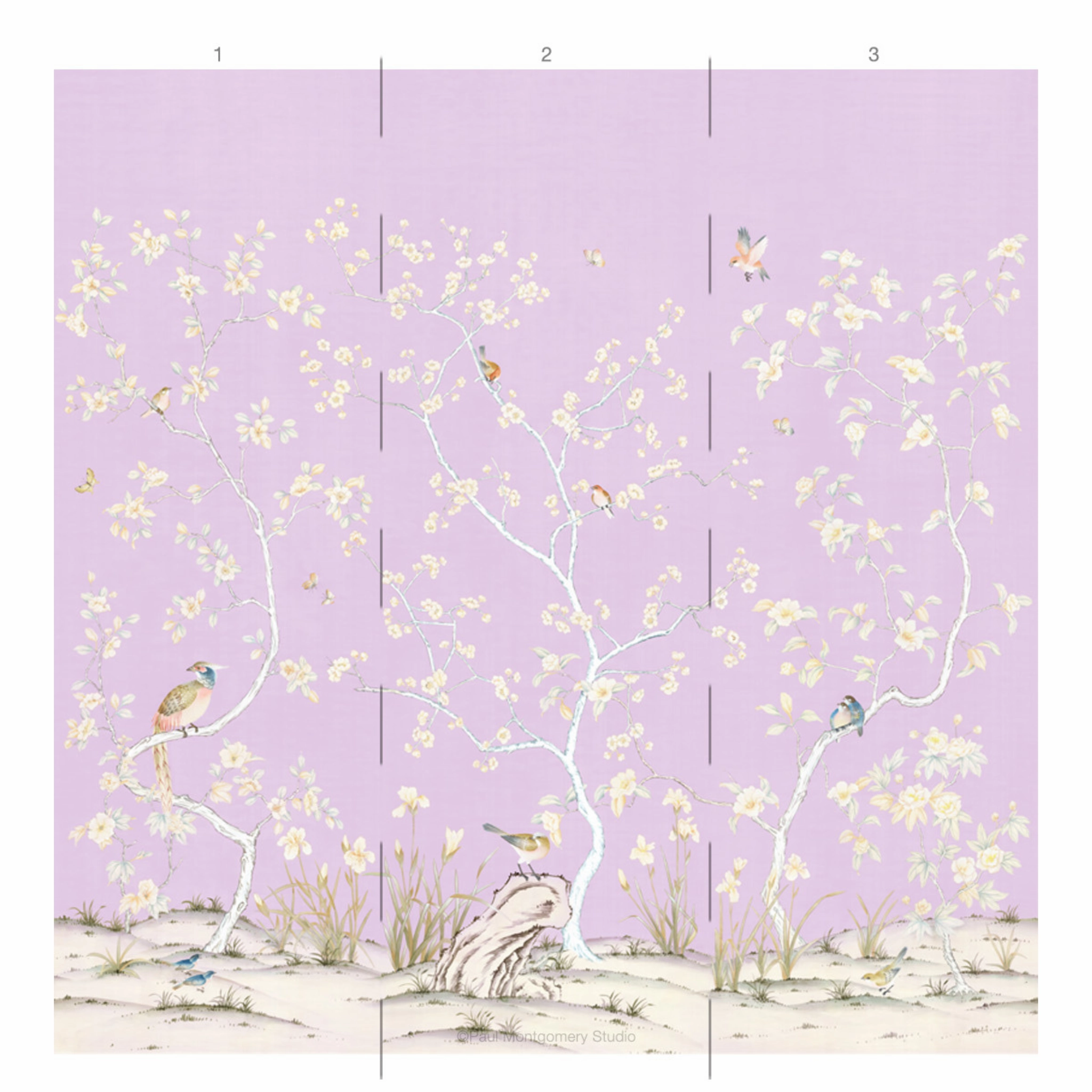 Lavena Chinoiserie Mural Wallpaper Panels