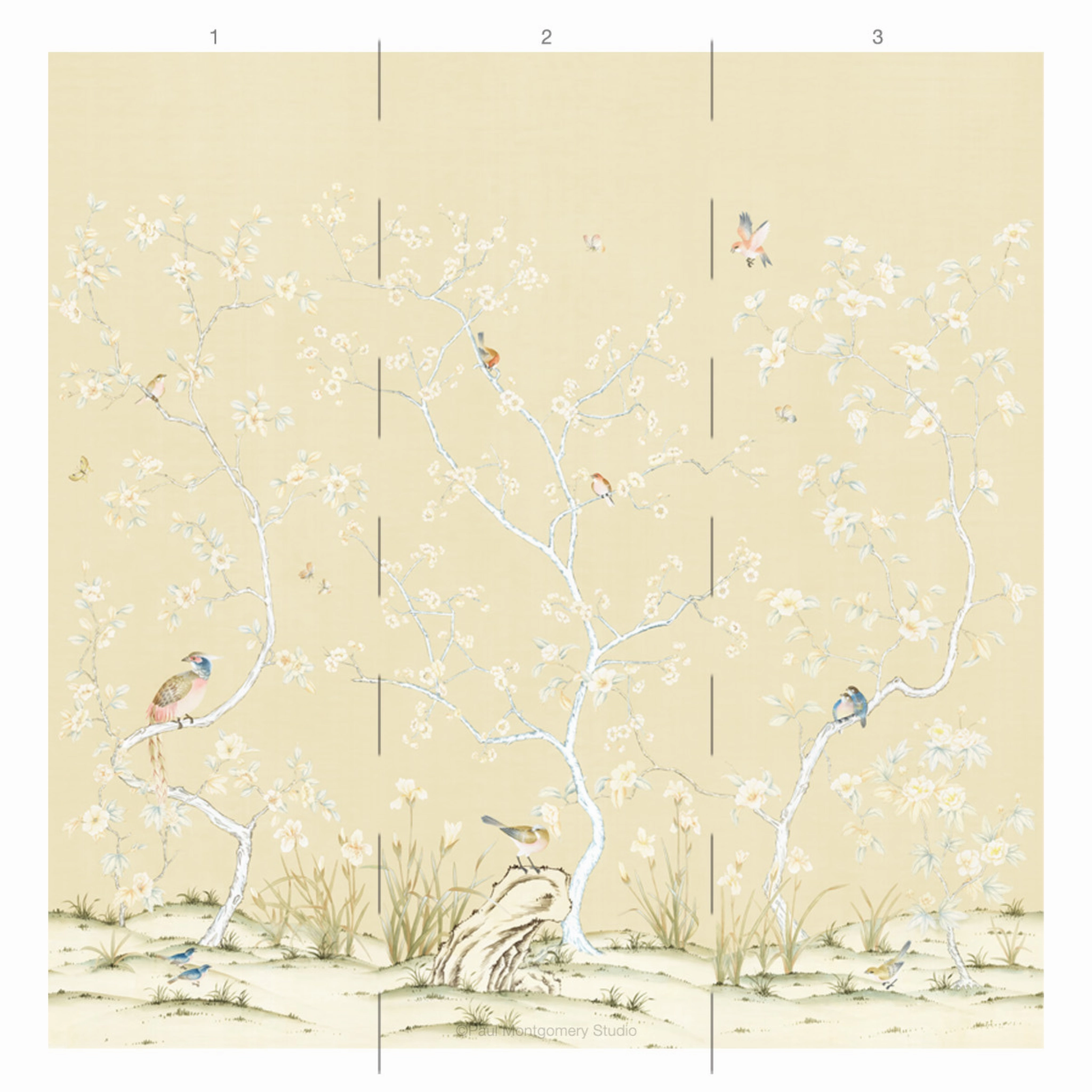 Lavena Chinoiserie Mural Wallpaper Panels