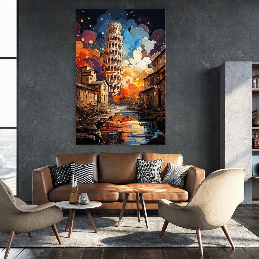 Leaning Tower of Pisa Pop Art by Catill 
