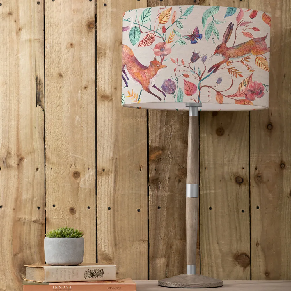 Leaping Into The Fauna Eva & Solensis Complete Table Lamp Grey/Linen modern fashion rug  