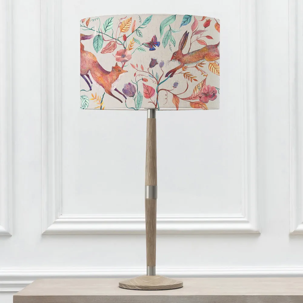 Leaping Into The Fauna Eva & Solensis Complete Table Lamp Grey/Linen