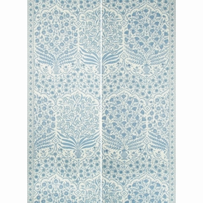 Lee Jofa Blue Indigo Sameera Print Wallpaper paper wall covering