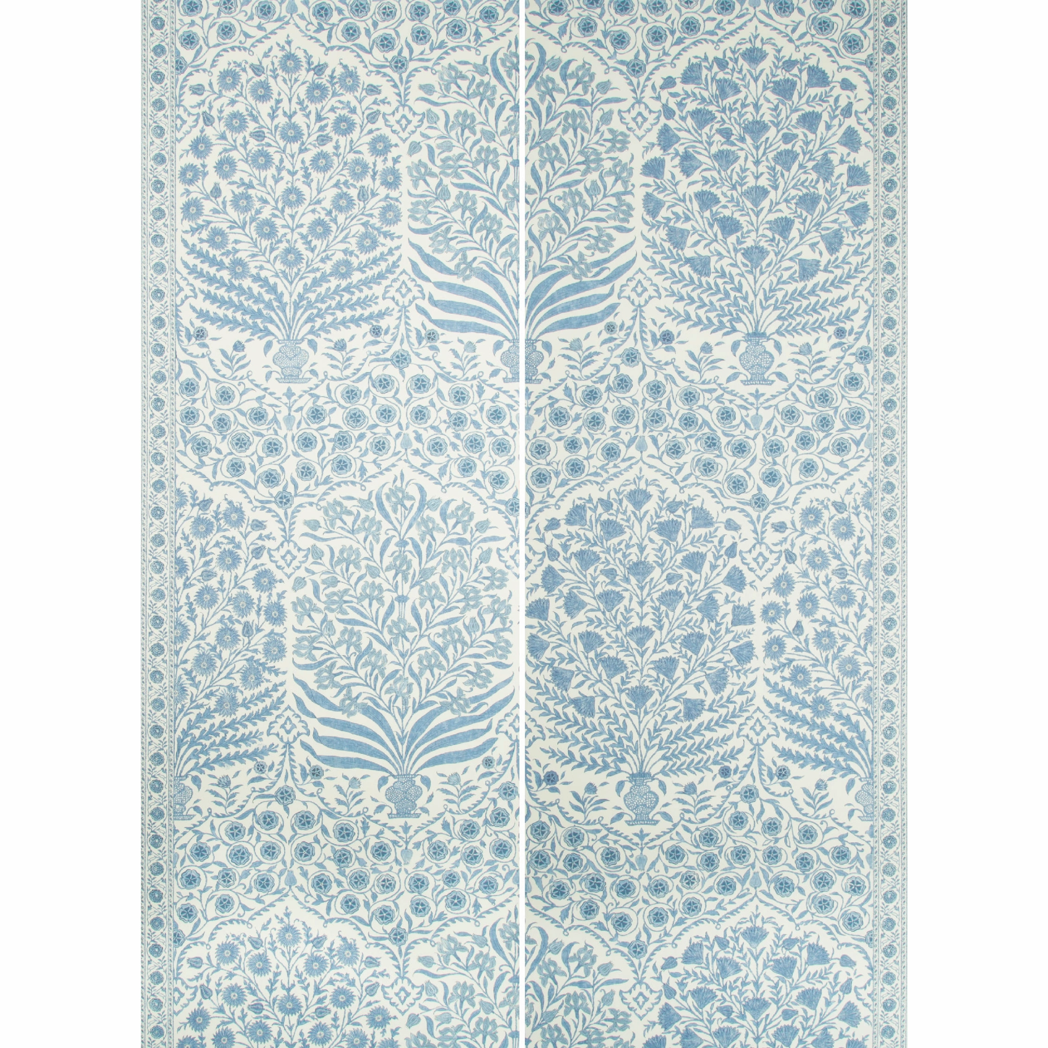 Lee Jofa Blue Indigo Sameera Print Wallpaper paper wall covering