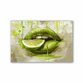 Lemon Lips by Himmelmiez framed mural artwork