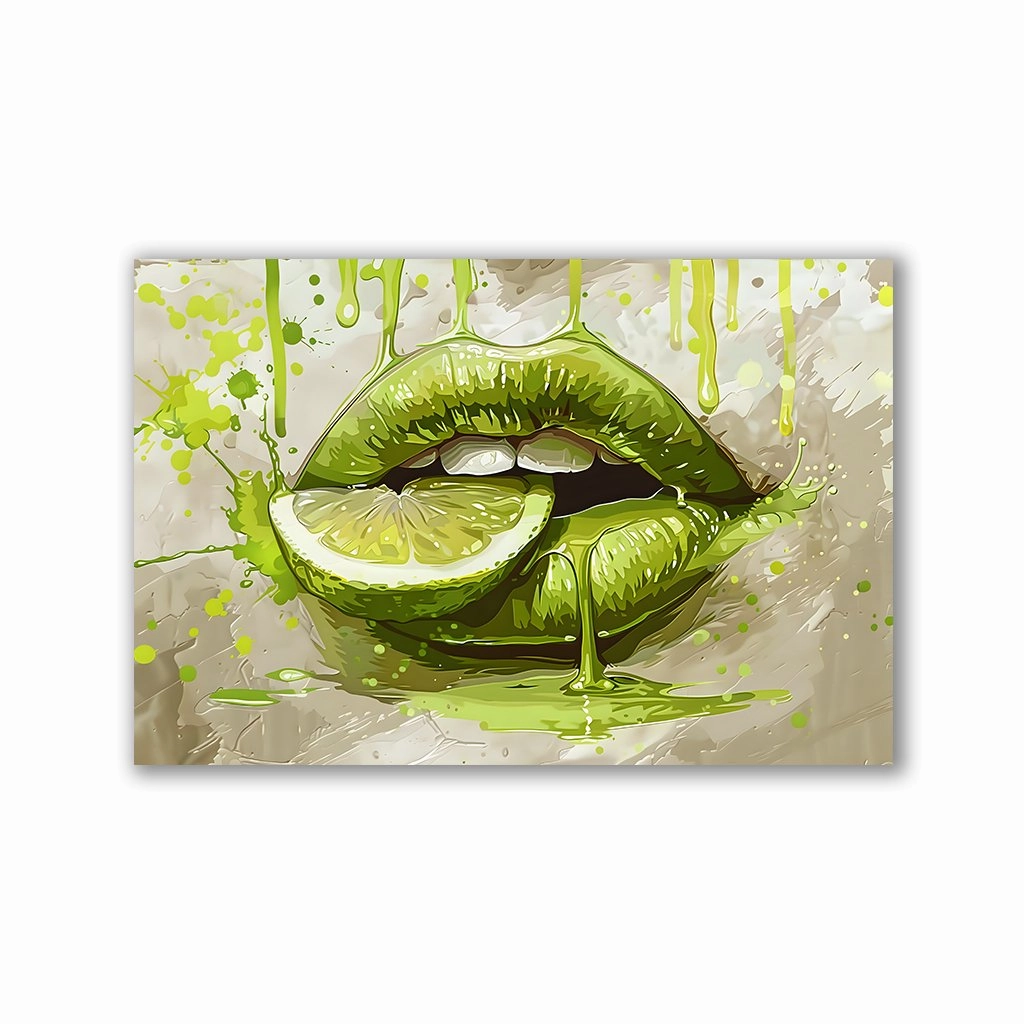 Lemon Lips by Himmelmiez framed mural artwork