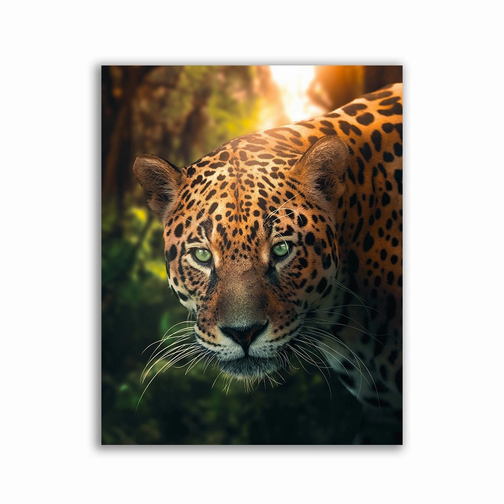 Leopard by Zenzdesign framed mural artwork