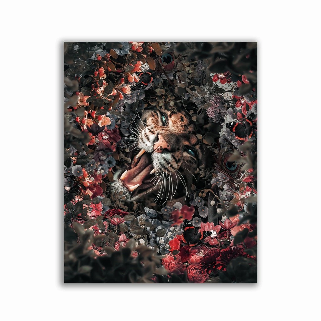 Leopard Clouded by Zenzdesign framed mural artwork