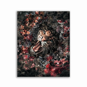 Leopard Clouded by Zenzdesign framed mural artwork
