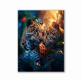 Leopard Love by Zenzdesign framed mural artwork
