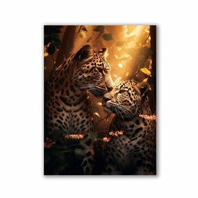 Leopard Romantic by Zenzdesign framed mural artwork