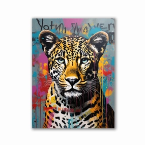 Leopard Wall by Zenzdesign framed mural artwork