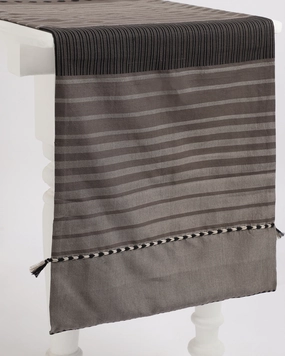 Levi Extra Weft Cotton Table Runner ceramic table ornament
