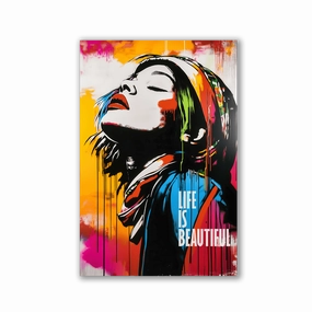 Life is beautiful by Frank Daske framed mural artwork