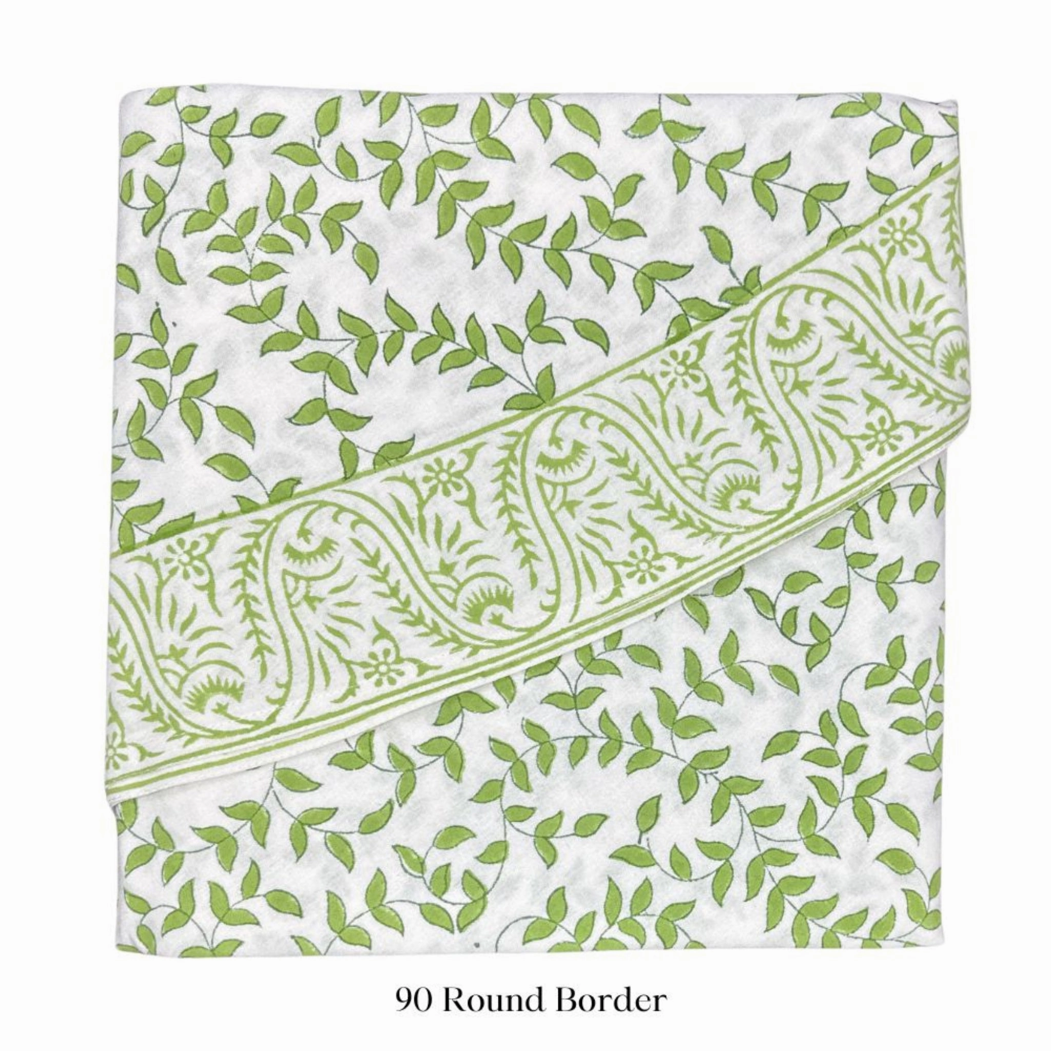 Light Green Leaves Tablecloth